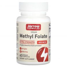 Jarrow Formulas, Метилфолат, 400 мкг, 60 капс.