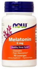 NOW, MELATONIN 3 мг. 90 жев. таб.