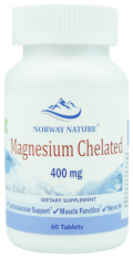 Norway Nature, Magnesium Chelated 400 мг, 60 таб.