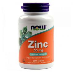 NOW, Zinc Gluconate 50 мг, 250 таб.