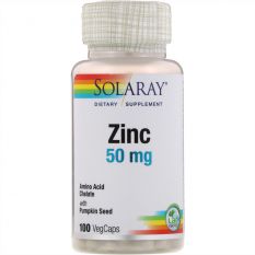 Solaray, Zinс 50 мг, 100 капс.