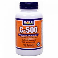 NOW, C-500 ascorbate, 100 капс.