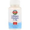 KAL, Lithium Orotate 5 мг, 120 капс.