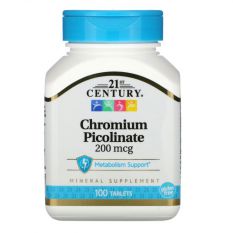 21st Century, Chromium Picolinate, 100 таб.