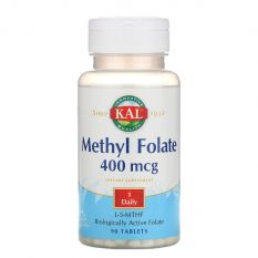KAL, Methyl Folate 400 mcg, 90 таб.
