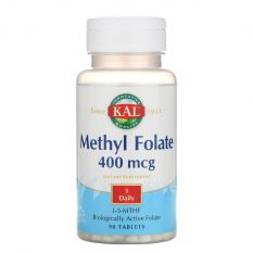 KAL, Methyl Folate 400 mcg, 90 таб.