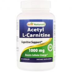Best Naturals, Acetyl L-Carnitine 1000 мг, 60 капс.