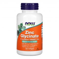 NOW, Zink Glycinate, 120 гел. капс.