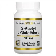 California Gold Nutrition, S-ацетил-L-глутатион, 100 мг, 30 капс.