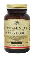 Solgar, Vitamin D3 1000 IU, 100 гел. капс.