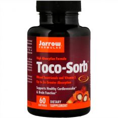 Jarrow Formulas, Toco-Sorb, смесь токотриенолов и витамина Е, 60 гел. капс.