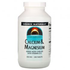 Source Naturals, кальций и магний, 300 мг, 250 таб.