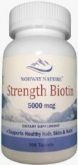Norway Nature, Strength Biotin 5000 мкг, 100 таб.