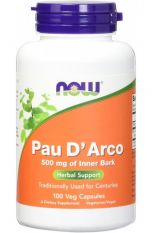 NOW, Pau D Arco 500 мг, 100 капс.