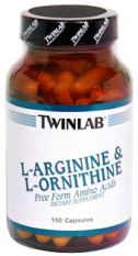 Twinlab, L-Arginine/ L-Ornitine, 100 капс.