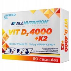 Allnutrition, Vit D3 4000 IU + K2,  60 капс.