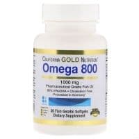 California Gold Nutrition, Omega 800, 30 гель. капс.