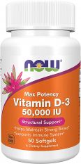 NOW, Vit D-3 50000 IU, 50 гел. капс.