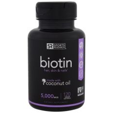 Sports Research, Biotin 10000 mcg, 120 гел. капс.