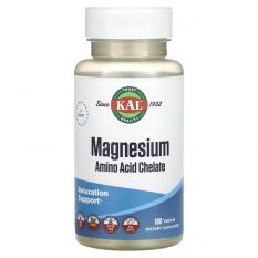 KAL, (Magnesium Chelate) Аминокислотный хелат магния, 100 таб.