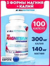 ALL NUTRITION, Tri Magnesium+ Potassium, 100 капc.