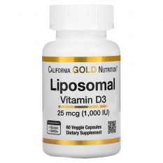 California Gold Nutrition,Liposomal  Vitamin D3 1000 IU, 60 капс.