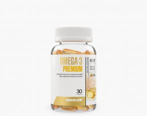 MAXLER, Omega-3 Premium, 30 гел. капс.